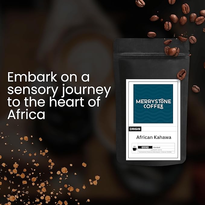 Merrystone African Kahawa Blend Medium-Light Roasted to Order Coffee 2 Lb Espresso Grind