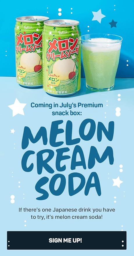 Felice Melon Cream Soda Extremely Popular in Japan - 11.83 Fl Oz | Pack of 12