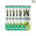 REIGN Storm Kiwi Blend Energy Drink 12 Fl Oz Cans (Pack of 6) | 200mg Plant-Based Caffeine Biotin B Vitamins Zinc Vitamins A &amp C Chromium | Zero Sugar No Artificial Flavors or Colors
