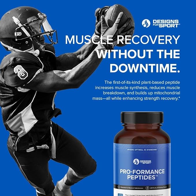 Designs for Sport Pro-Formance Peptides - Supports Muscle Growth &amp Recovery* - Athlete Formula to Support Peak Performance* - NSF Certified for Sport - 120 Vegetarian Capsules