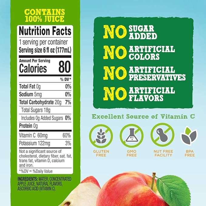 good2grow Jurassic World and Minions LIMITED TIME ONLY 6 Pack 100% Apple Juice 6-Ounce Spill Proof Character Top Bottles Non-GMO with no Sugar Added and Excellent Source of Vitamin C