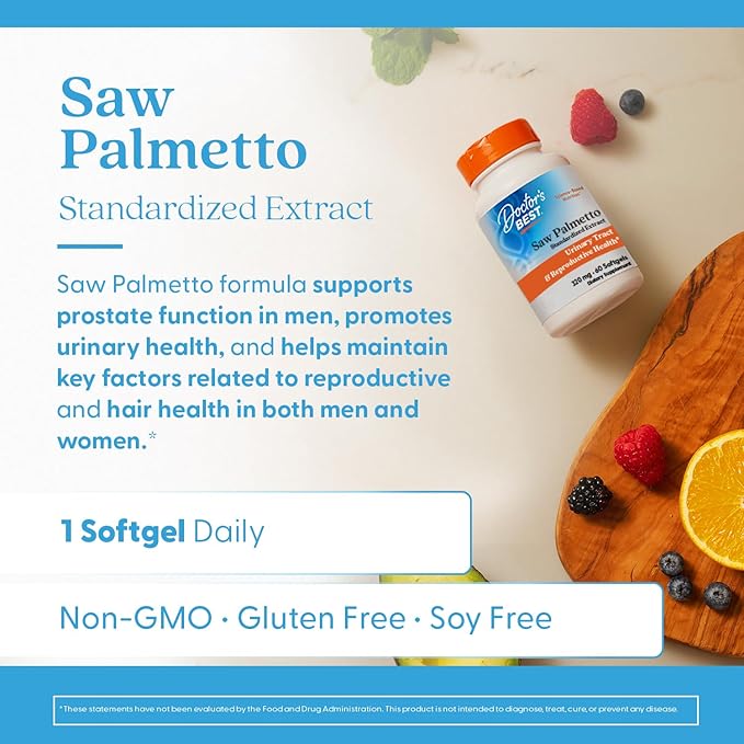 Doctor's Best Best Saw Palmetto Extract (320 mg) Softgel Capsules 60-Count