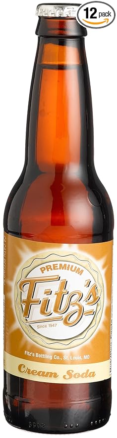 Fitz's CREAM SODA OF St. LOUIS MISSOURI - It's creamy under the friendship arch 12-Ounce Glass Bottle (Pack of 12)