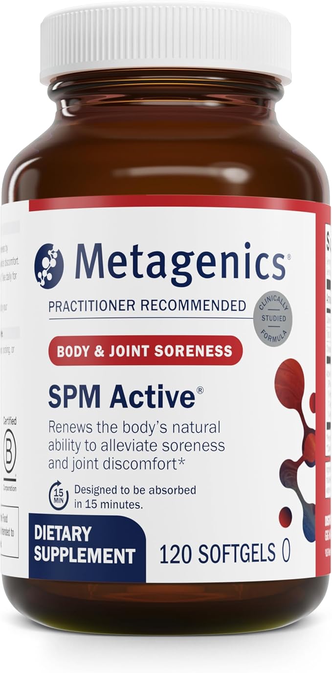 Metagenics SPM Active - Specialized Pro-Resolving Mediators from Marine Oils - Supports Normal Inflammatory Response Tissue Health Joint Comfort Immune Health - Non-GMO Gluten-Free - 120 Softgels