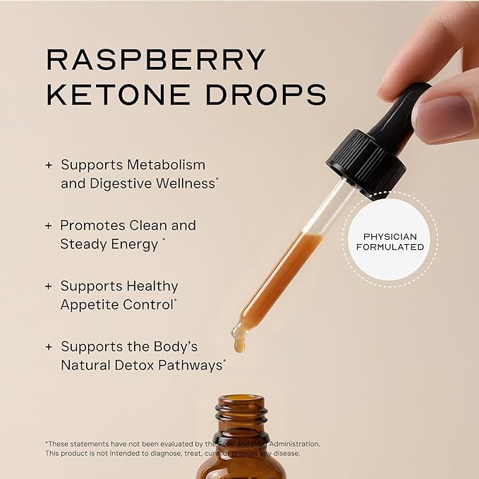 Apple Cider Vinegar Raspberry Ketone Weight Loss Drops Keto Appetite Suppressant Fat Burner Diet Energy Supplement Metabolism Booster for Women and Men Slim Faster Than Gummy Pill Capsule Tea 60 ml