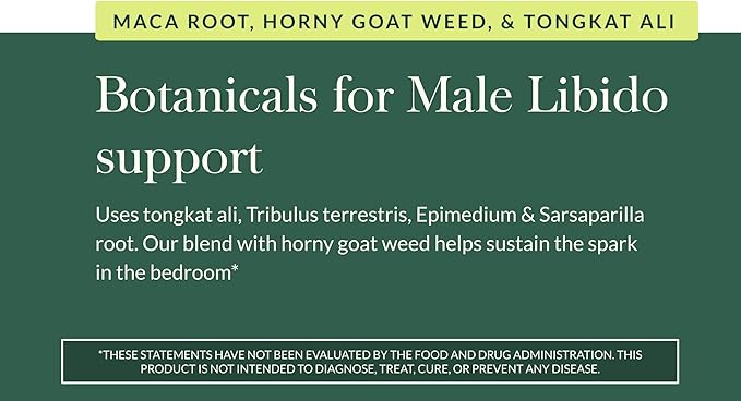 Gaia Herbs Male Libido - Herbal Supplement with Saw Palmetto Horny Goat Weed &amp Oats - Traditional Herbs to Support Vitality &amp Energy Levels for Men - 120 Vegan Liquid Phyto-Capsules (120 Serv
