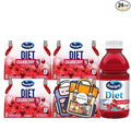 Ocean Spray Diet Cranberry Fruit Juice Drink 10 fl oz Plastic Bottles 24 Pack + 2 Reusable Snack Bags by KOOL8SHOP Infinite Deals