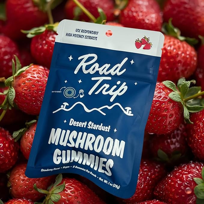 Road Trip - Desert Stardust - Mushroom Gummies - Nootropic Blend (1-Pack Strawberry)