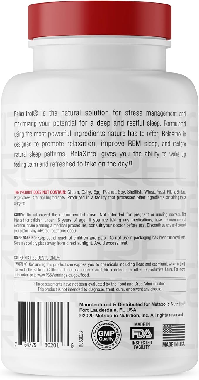 Metabolic Nutrition Relaxitrol - Relaxation and Sleep Catalyst