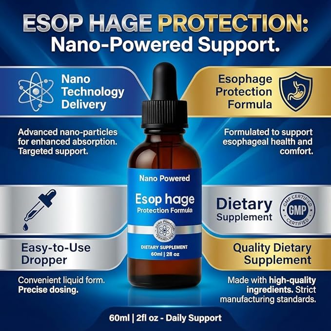 Nano Powered Esophageal DropsSoothes Digestive Discomfort &amp Supports a Healthy Throat and Stomach Environment