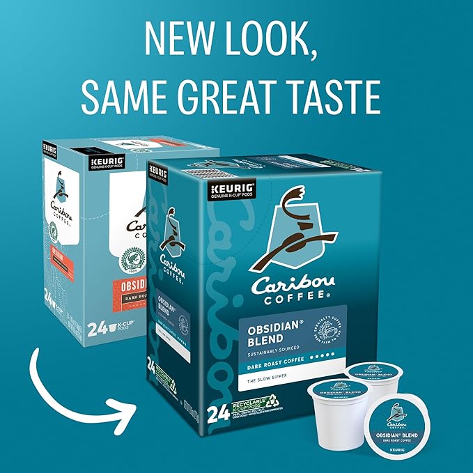 Caribou Coffee Obsidian Keurig Single-Serve K-Cup Pod Medium Roast Coffee 96 Count