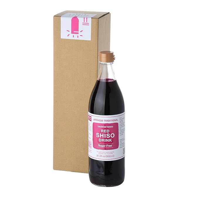 Unsweetened RED SHISO DRINK 900ml (31.6floz) SHISOCO