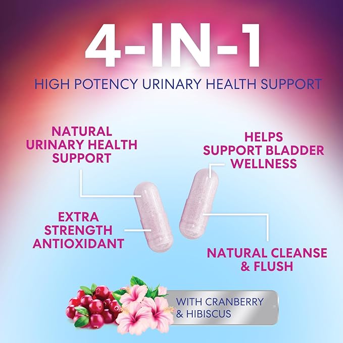 D-Mannose Supplement - 1000mg D Mannose Per Serving with Cranberry Hibiscus &amp Dandelion - Fast-Acting Natural Urinary &amp Bladder Support for Women &amp Men – Flush &amp Cleanse Impurities