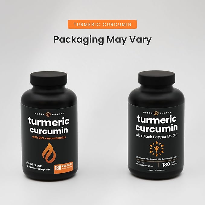 Turmeric Curcumin - 3120 mg Complex with Ginger &amp Black Pepper Extract - 95% Curcuminoids - Extra Strength Turmeric Supplement for Joint Health Brain Heart &amp Immune Support - 180 Turmeric C
