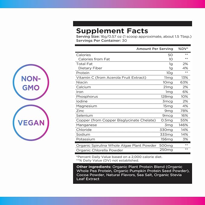 Livingood Daily Plant Collagen + Greens Powder Chocolate 5-in-1 Collagen Support with Pea Protein Amino Acids Spirulina Chlorella &amp Vitamin C Hair Skin Nails Support Vegan 30 Servings