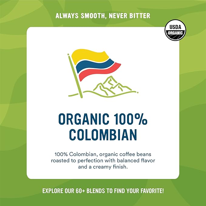 Cameron's Coffee Roasted Whole Bean Coffee Organic 100% Colombian 4 Pound