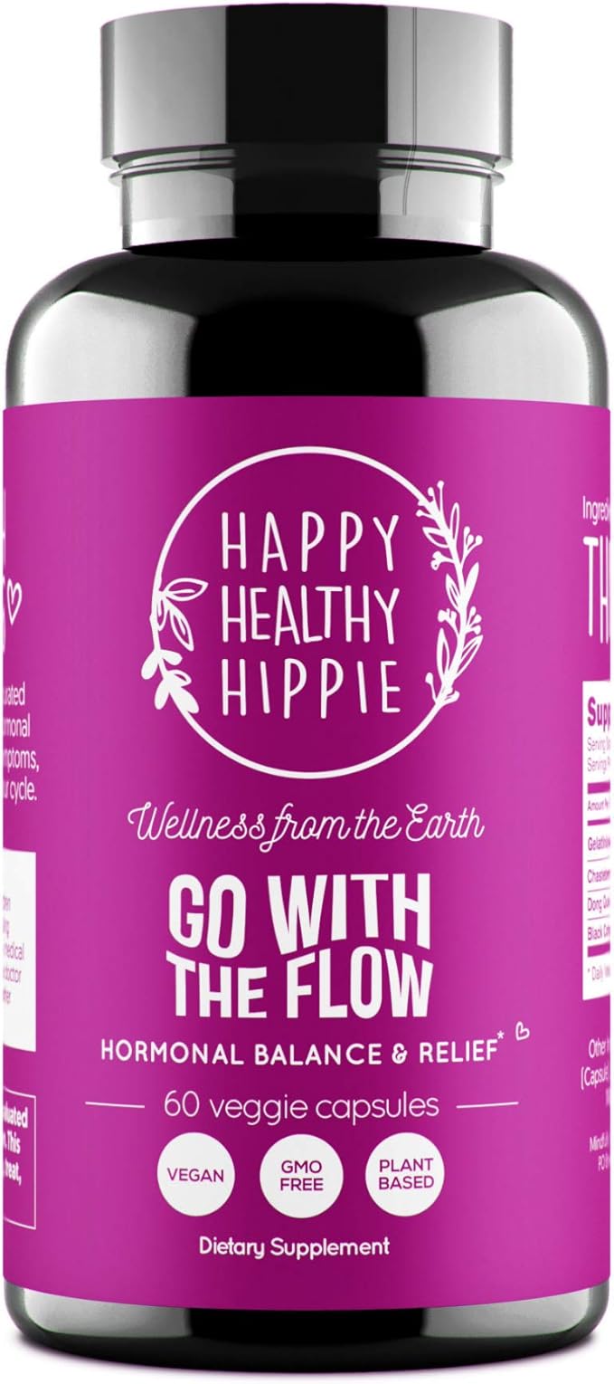 Hormone Balance for Women – PMS Support Supplement Menopause &amp Perimenopause | Bloating Relief Menstrual Cramp Mood PMDD | Chasteberry Supplements Black Cohosh Dong Quai | Vegan Non-GMO 60
