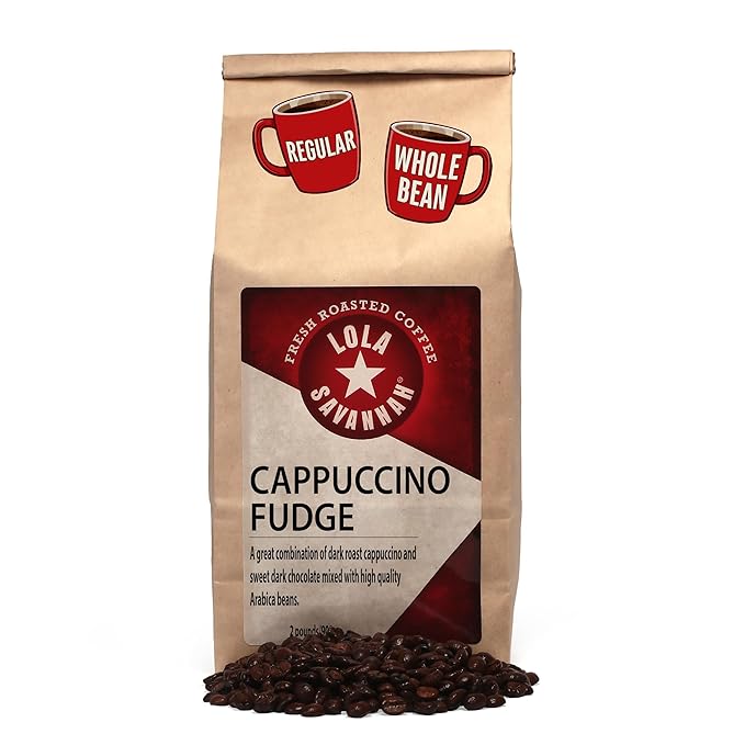 Lola Savannah Cappuccino Fudge Whole Bean Caffeinated Coffee 2lb