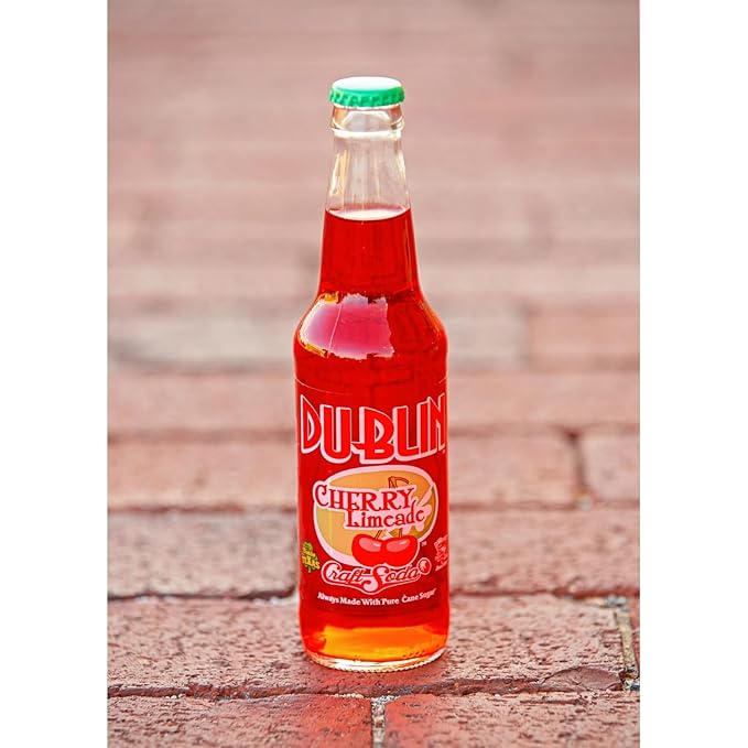 Dublin Bottling Works Craft Soda Pure Cane Sugar Made in Texas – Assorted 12-Pack – Premium Small-Batch Soda Gluten-Free Retro Artisanal Beverages (12 Pack Cherry Limeade)