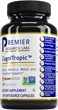 Premier Research Labs Cognitropic - Brain Supplements for Memory and Focus Focus Supplement Brain and Memory Power Boost Clarity Vitamins for Brain Memory Support - 120 Vegetarian Capsules