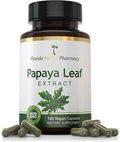 Florida Herbal Pharmacy Papaya Leaf Extract Capsules 10:1 (120 Capsules) 500 mg per Capsule 1000 mg Serving (Pack of 1)