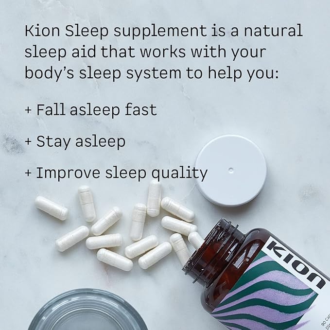 Kion Sleep | Fall Asleep Fast Stay Asleep &amp Improve Sleep Quality | Amino Acid Powered Sleep Support | 30 Servings