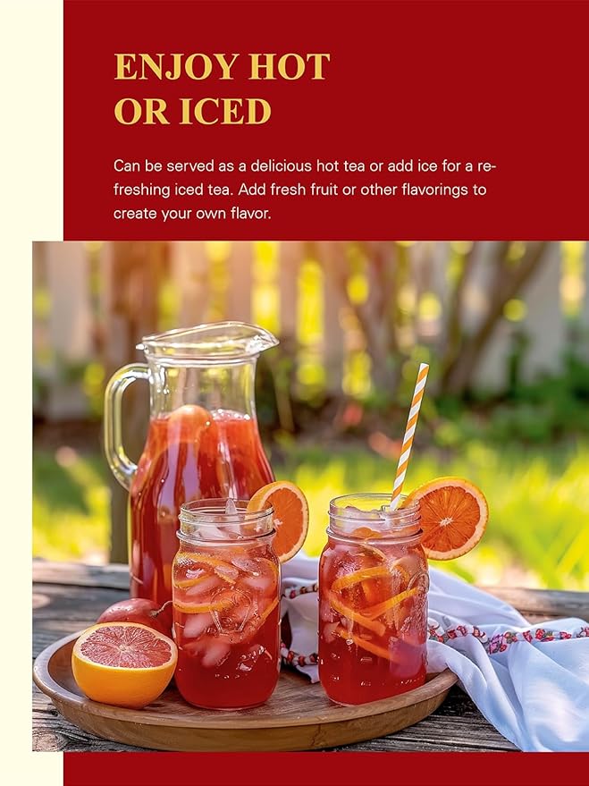 GLDNT Organic Black Tea Loose Leaf Natural Organic Black Tea Full-bodied &amp Mellow Taste Caffeinated Hot &amp Iced Tea 16oz