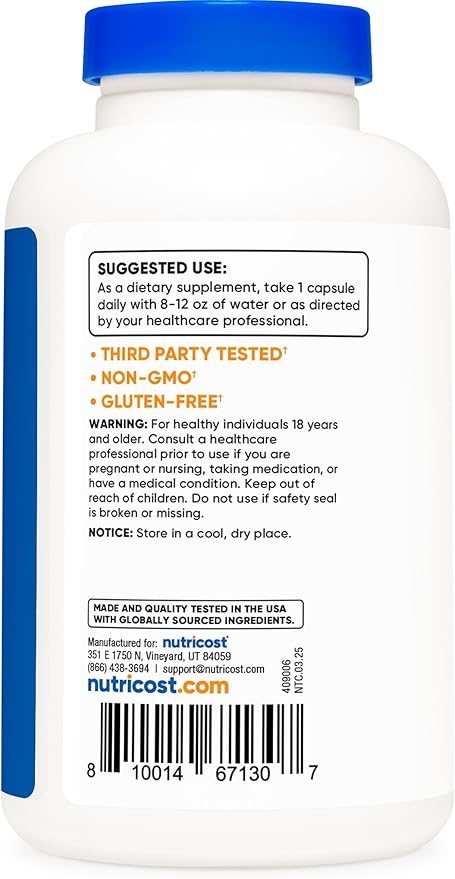 Nutricost Glutathione Capsules 500mg 240 Capsules - Gluten Free Non-GMO (Pack of 2)
