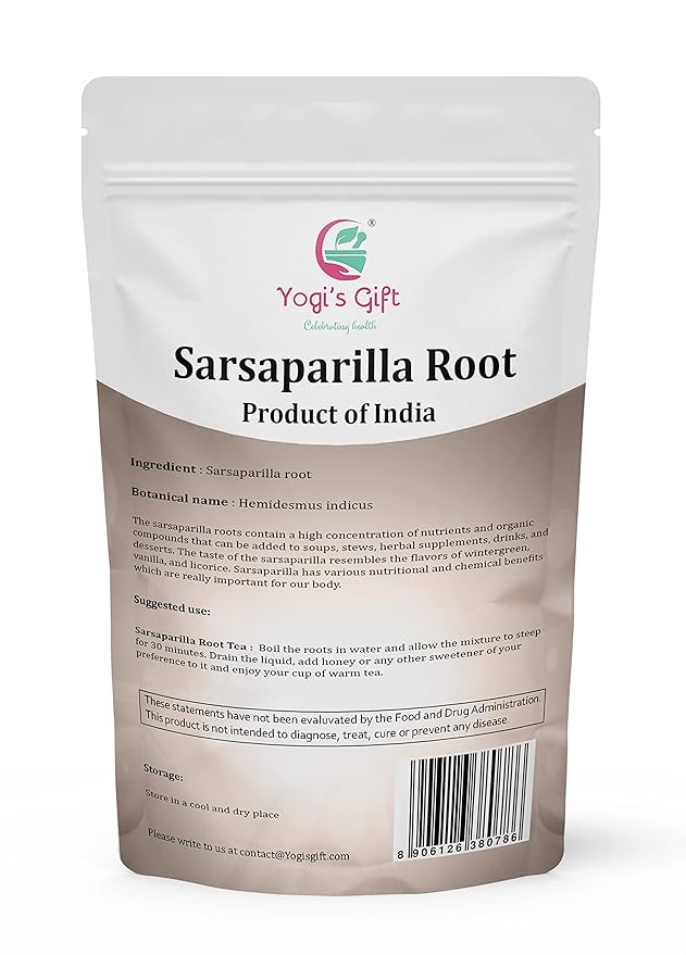 Sarsaparilla Root Whole 1 LB | Indian Sarsaparilla | Hemidesmus indicus | by Yogi's Gift®