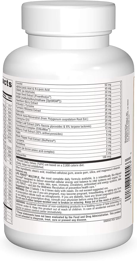 Source Naturals Life Force Multiple Energy Activator* - 180 Tablets