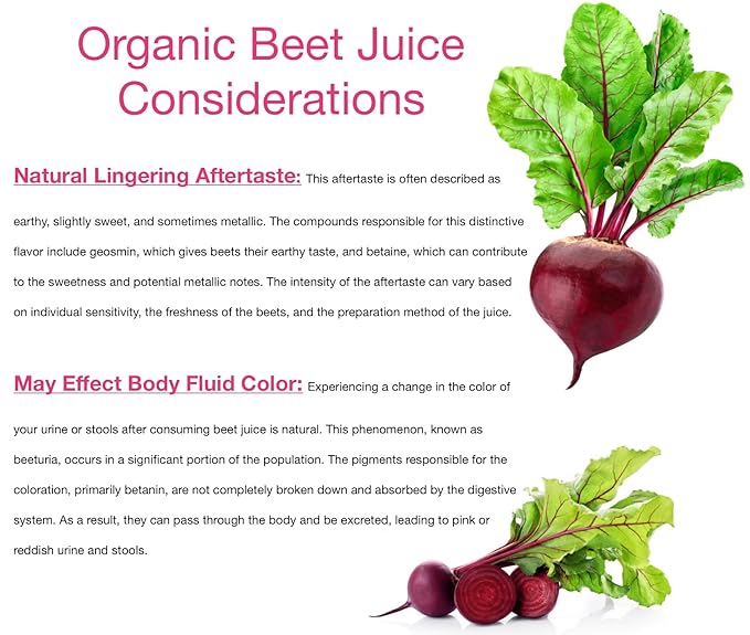 Lucy’s Family Owned - AMERICAN BEETS Organic 99% Pure Beet Juice 34 oz. Glass Bottle (Made From Fresh Pressed) (Pack of 2)