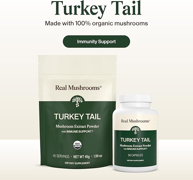 Real Mushrooms Turkey Tail Capsules – Organic Mushroom Extract for Wellness &amp Daily Rhythm – Vegan Non-GMO No Fillers Turkey Tail Extract – 90 Count Mushroom Supplement