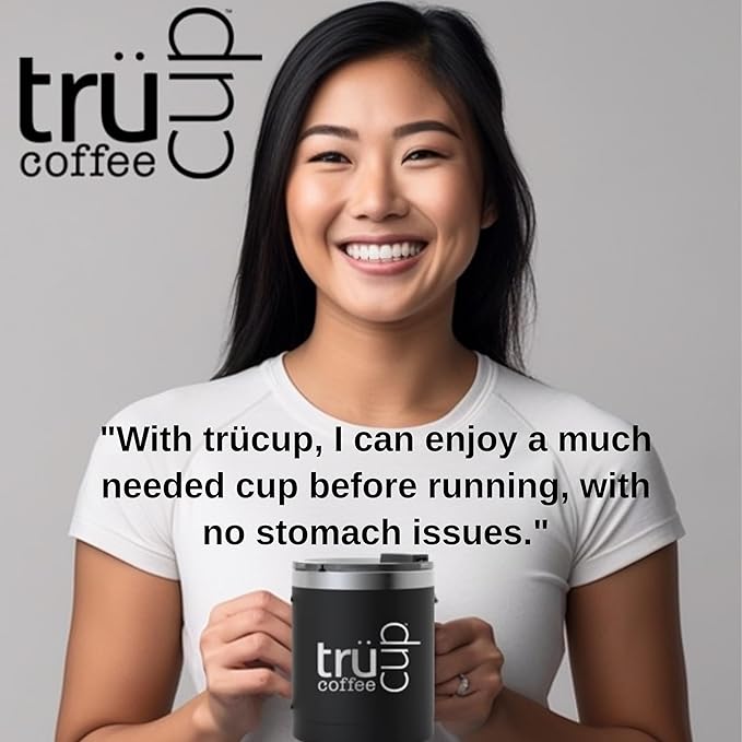 trücup Low Acid Coffee Espresso Coffee Ground - Drip Grind 80 Oz Natural Water&ampSteam Process 60% Less Acid Smooth Flavor Stomach-Friendly Rich in Antioxidants