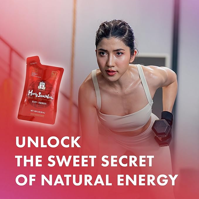 JUNG KWAN JANG HongSamWon Korean Red Ginseng Herbal Drink | Energy Drink Pre Workout Ginseng Supplement Herbal Tea | Korean Red Ginseng Extract Jujube Ginger Cinnamon | Vegan Friendly | 20 Count