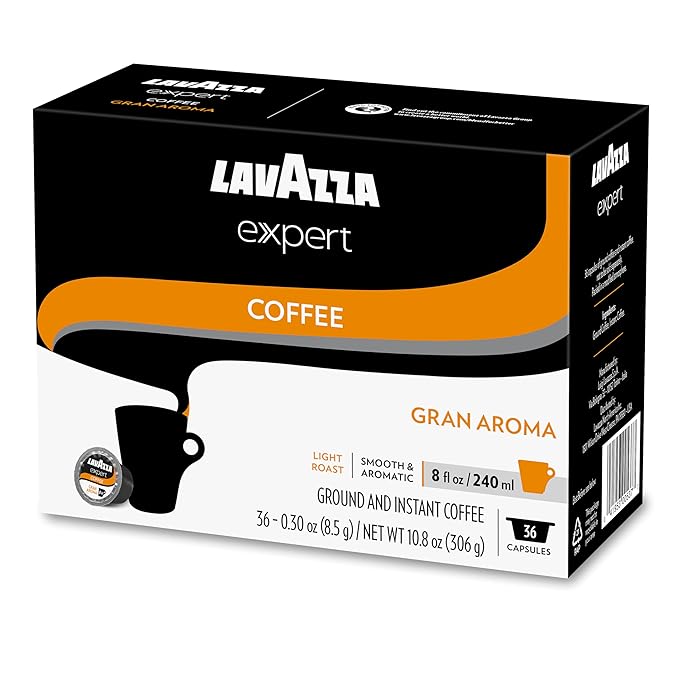 Lavazza Expert Gran Aroma Coffee Capsules Light Roast 100% Arabica Compatible with Lavazza Classy Plus Machine (36 Capsules)