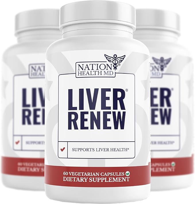 Liver Renew - Liver Cleanse Detox &amp Repair - Liver Support Supplement with Artichoke Extract Milk Thisle Dandelion and Turmeric - 180 Capsules