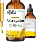 Wild &amp Organic Astragalus Root Extract Drops - Immune Support - Liquid Astragalus Supplement - Add to Tea &amp Mix with Powder - Membranaceus Herb - Vegan Sugar &amp Alcohol-Free Tincture - 4 f