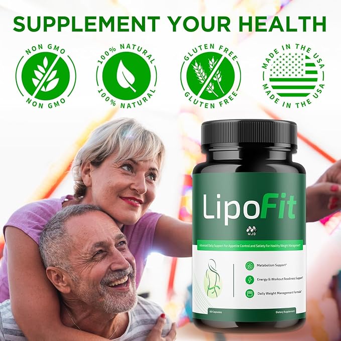 (2 Pack) Lipo Fit Capsules Official Lipo Fit Pills with All Natural Ingredients Advanced Overall Health &amp Wellness Vitamin Supplement Formula for Maximum Strength Multivitamin Support (120 Capsu