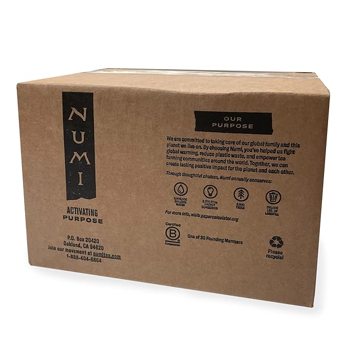 Numi - Organic Rooibos Tea 100 Bulk Herbal Tea Bags Caffeine Free