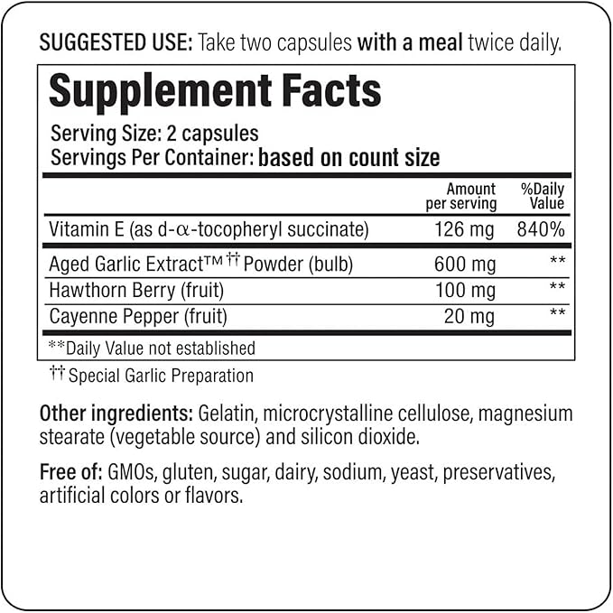 Kyolic Aged Garlic Extract Formula 106 Circulation Health 300 Capsules (Packaging May Vary)