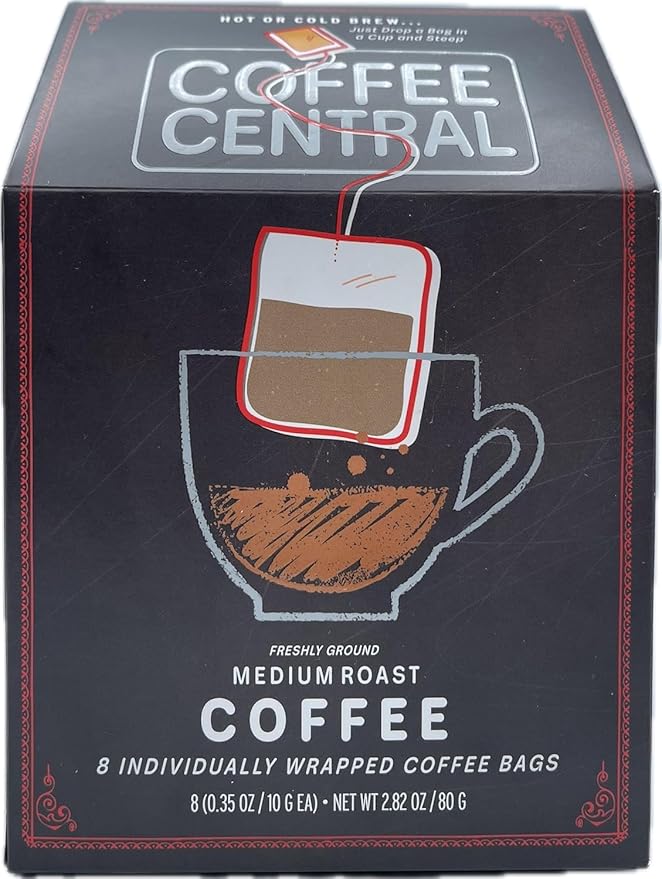 Premium Arabica Medium Roast Coffee Steep Pouches - Bulk 48 Individually Wrapped All Natural String Bags Quick Brew Eco-friendly Single Serve Hot Or Cold Brewing Perfect For Home Travel Camping Offi