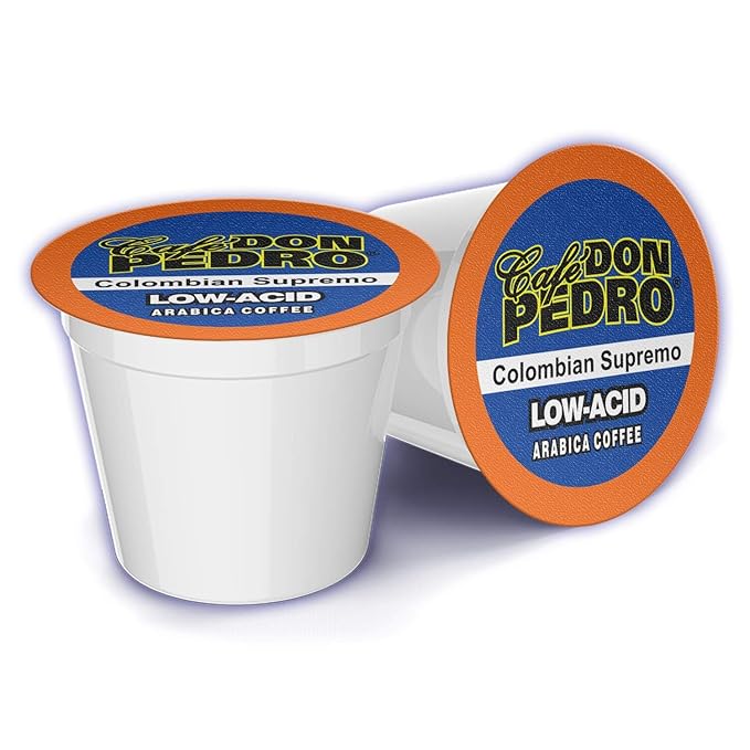 Cafe Don Pedro Assortment Pack Low Acid Coffee Pods - Compatible With Keurig K-cup Coffee Maker - Try 6 Different Coffees - 12 Cups Each 72 count
