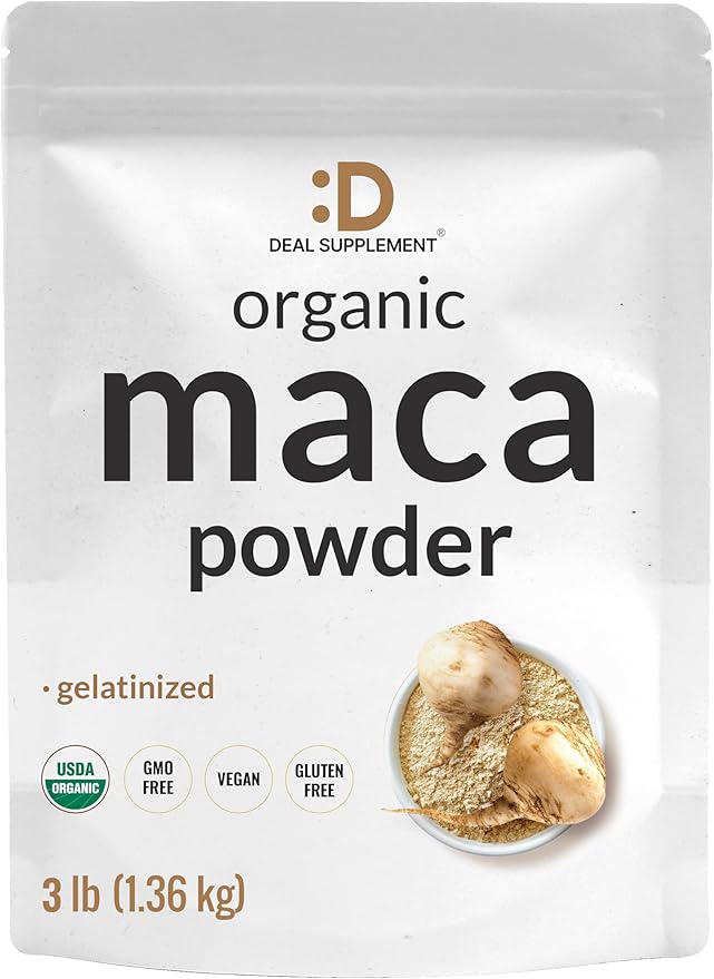 Organic Peruvian Maca Root Powder 3lbs – Easily Digested Gelatinized Form – Herbal Superfoods Supplement for Men &amp Women – Supports Immune &amp Energy Health – Non-GMO
