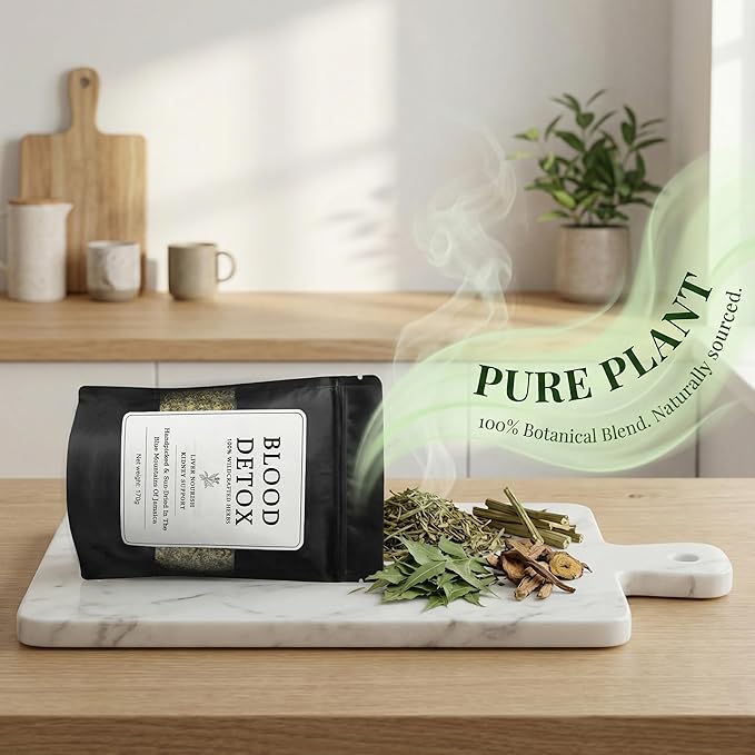 Healing Garden Blood Detox - Jamaican Herbal Tea Blend Plant-Based Botanical Tea For Daily Enjoyment Purifies Blood Loose Leaf Herbal Tea 170g/Bag
