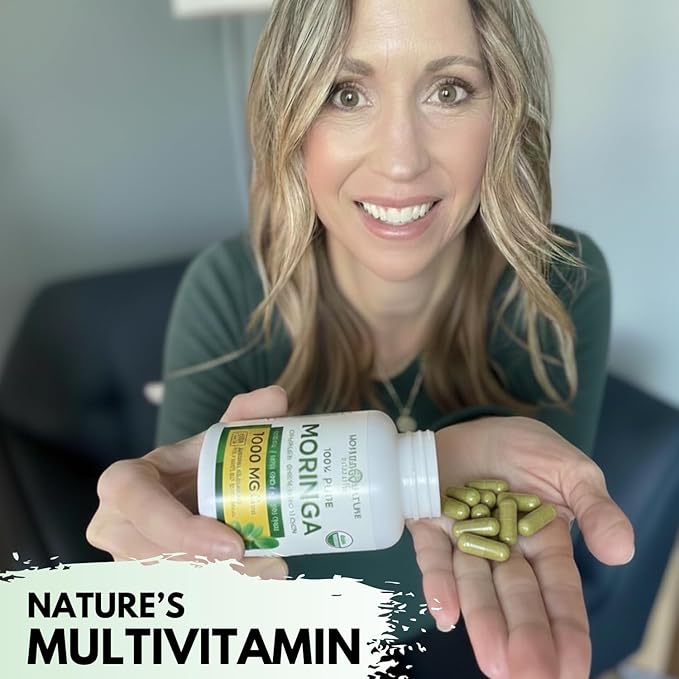 USDA Organic Moringa Capsules – Single-Origin Leaf Powder for Natural Energy Joint Comfort &amp Daily Wellness – Vegan Non-GMO 120ct – Clean Green Superfood Supplement No Fillers 3rd-Party Teste