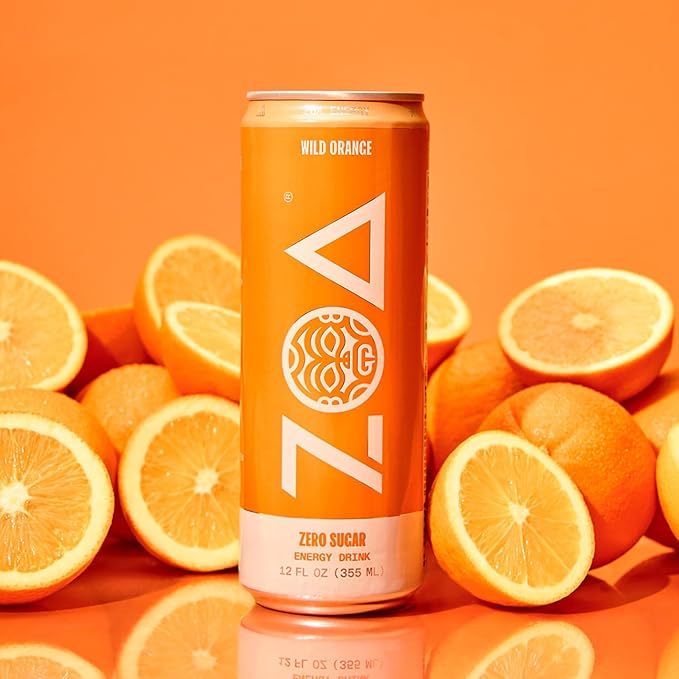 ZOA Zero Sugar Energy Drinks Tropical Taste Pack - Sugar Free with Electrolytes Healthy Vitamin C Amino Acids Essential B-Vitamins and Caffeine from Green Tea - 12 Fl Oz (Pack Of 36)