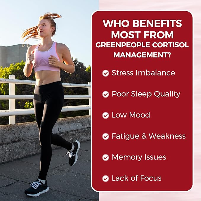 GREENPEOPLE Cortisol Supplements for Women &amp Men - Cortisol Reducer Detox Manager w/KSM-66 Ashwagandha/Magnesium/L-theanine/GABA/Vitamin B6 for Mood/Sleep/Stress Relief 60 CT Raspberry Flavor Gumm