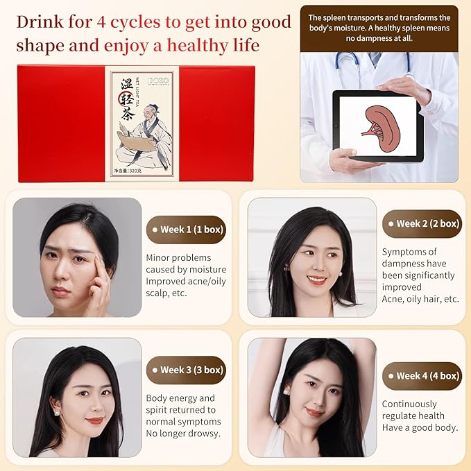 DOZO Shiqing Tea Dampness Clearing Herbal Tea Red Bean Coix Seed Tea Bags 11.25oz/320g(30pack) Dispelling Dampness Tea 红豆薏米茶 祛湿茶 去湿茶 湿清茶