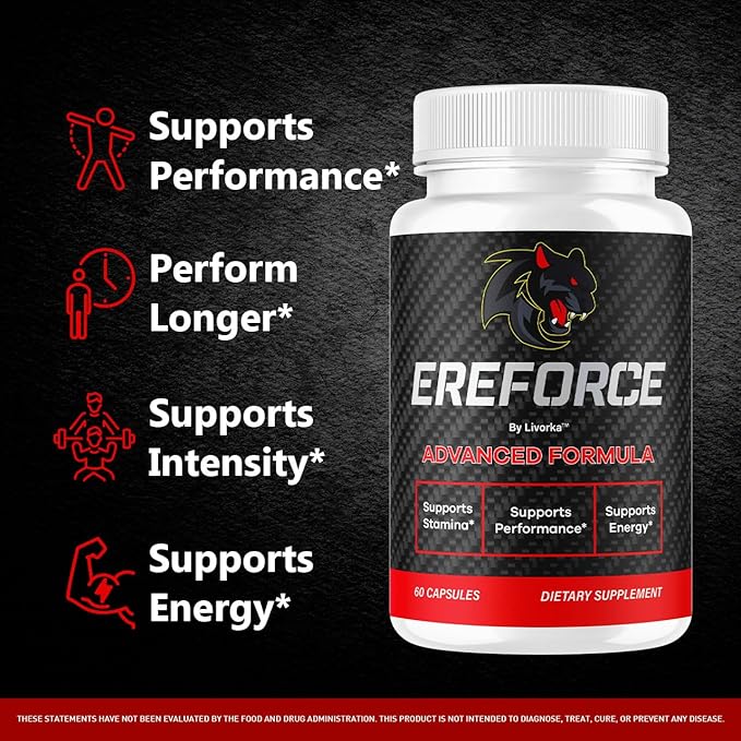(2 Pack) Ereforce - Ereforce Capsules Advanced Daily Formula Premium All Natural Ingredients- Maximum Strength EreforcePills Support Reviews for Overall Health and Wellness 120 Capsules for 2 Months