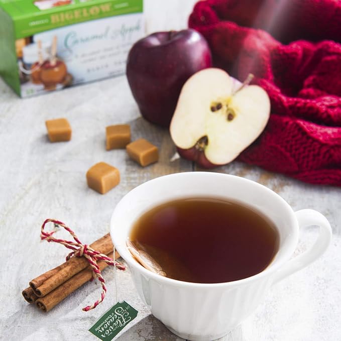 Bigelow Caramel Apple Black Tea Bags 18 Teabags (Pack of 6) Caffeinated Black Tea 108 Tea Bags Total
